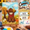 HIghland Cow canvas camp