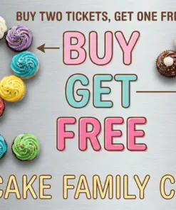 Buy 2 Get 1 Free Cupcake Family Class Pass