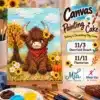 HIghland Cow canvas camp