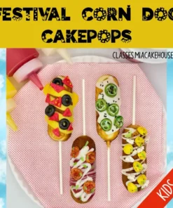 Corn Dog Cake Pops - Deerfield