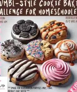 Crumbl-style decorated cookies and pastries for baking challenge event.