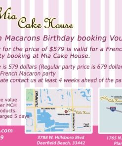 French Macarons Birthday Party Booking Voucher