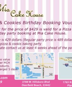 Pizza & Cookies Birthday Party Booking Voucher