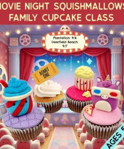 Movie Night Squishmallows Family Cupcake Class